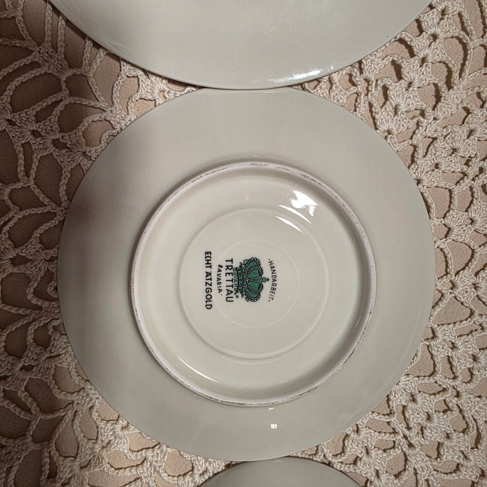 Tettau Echt Bavaria 22K Gold Tea Set Trio Made in Germany - Picture 6 of 10